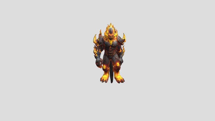 Fantasy Fire Infernal 3- Game Ready 3D Character 3D Model