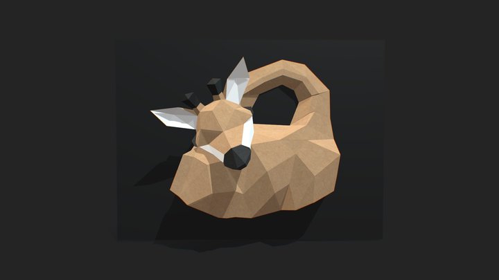 Sleeping Giraffe By Toscraft 3D Model