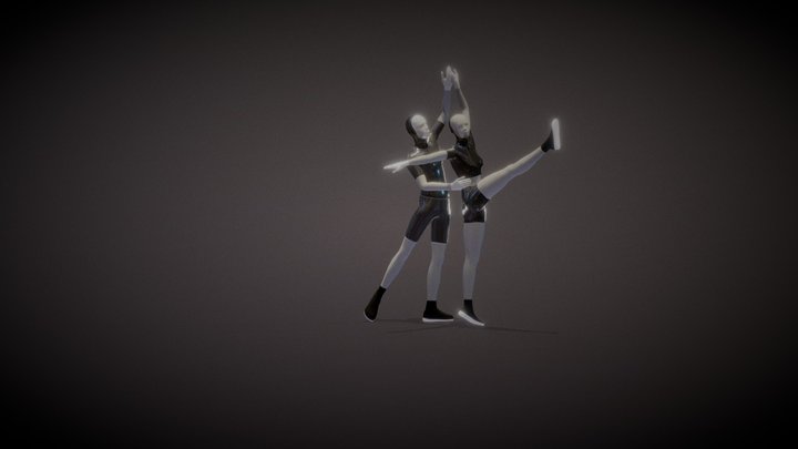 A&M: Ballet. Nocturne No2 couple dance animation 3D Model