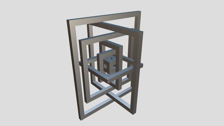 Abstract voxel Box 3D Model