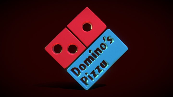 Domino's Pizza logo 3D Model