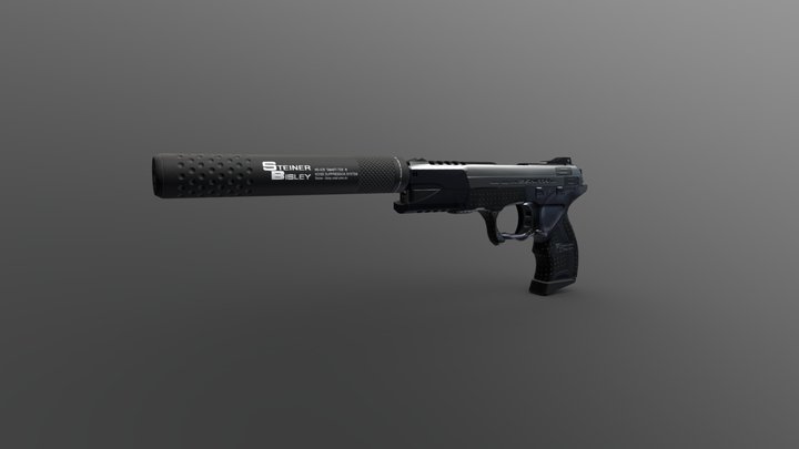 Suppressed Handgun (Deus Ex HR) 3D Model