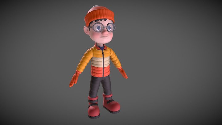 Snow Zone Player Character WIP 3D Model