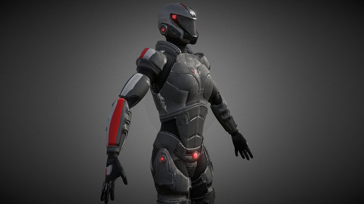 Mass Effect Female Shepard 3D Model