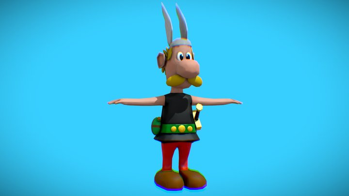 Asterix From Asterix & Obelix Low Poly 3D Model