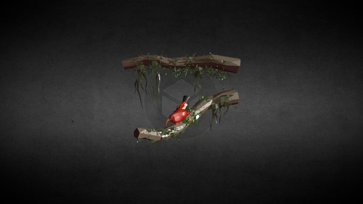 Iiwi Bird 3D Model