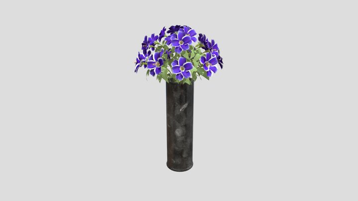 Blue Star Flower Arrangement – Kostenloses 3D-Modell STL