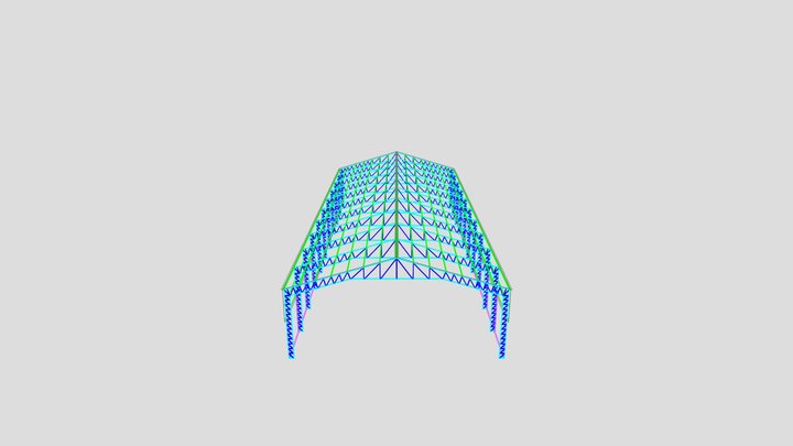 Barracão 50x20 R01 3D Model