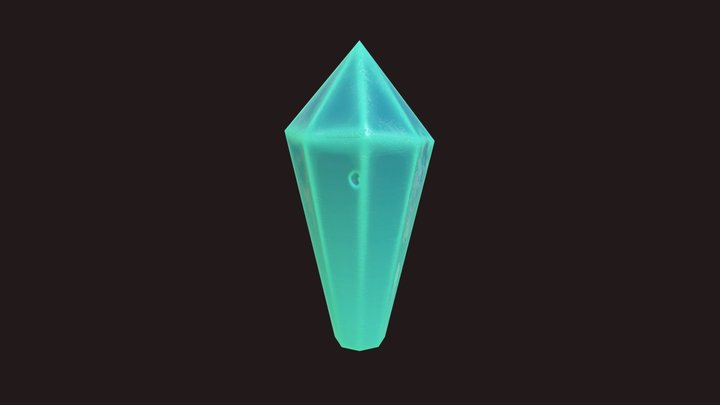 Game ready low poly crystal 3D Model