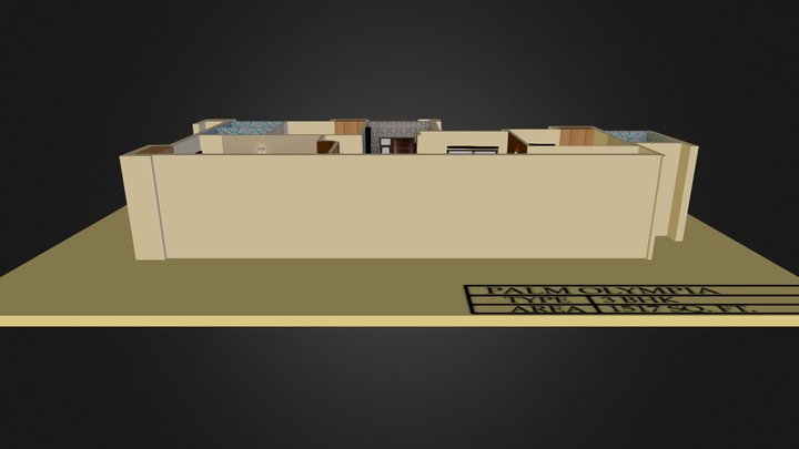 3BHK Palm Olympia_mob_device_7022014 3D Model