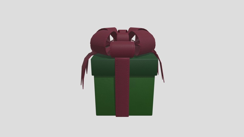 Paper Wrapped Gift Box Present