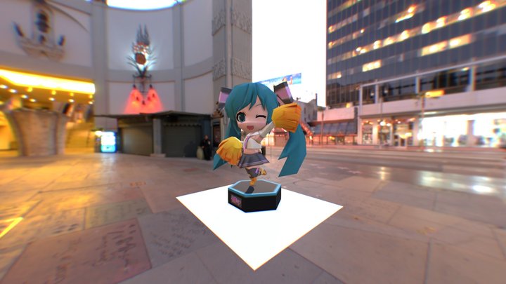 Hatsune Miku Project Mirai 2 - Cheer Miku Figure 3D Model