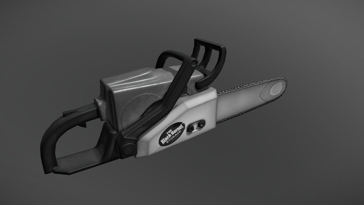 Black and White Chainsaw – Modello 3D gratuito STL