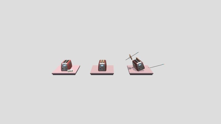 XYZ School HW Damages (Toaster) 3D Model