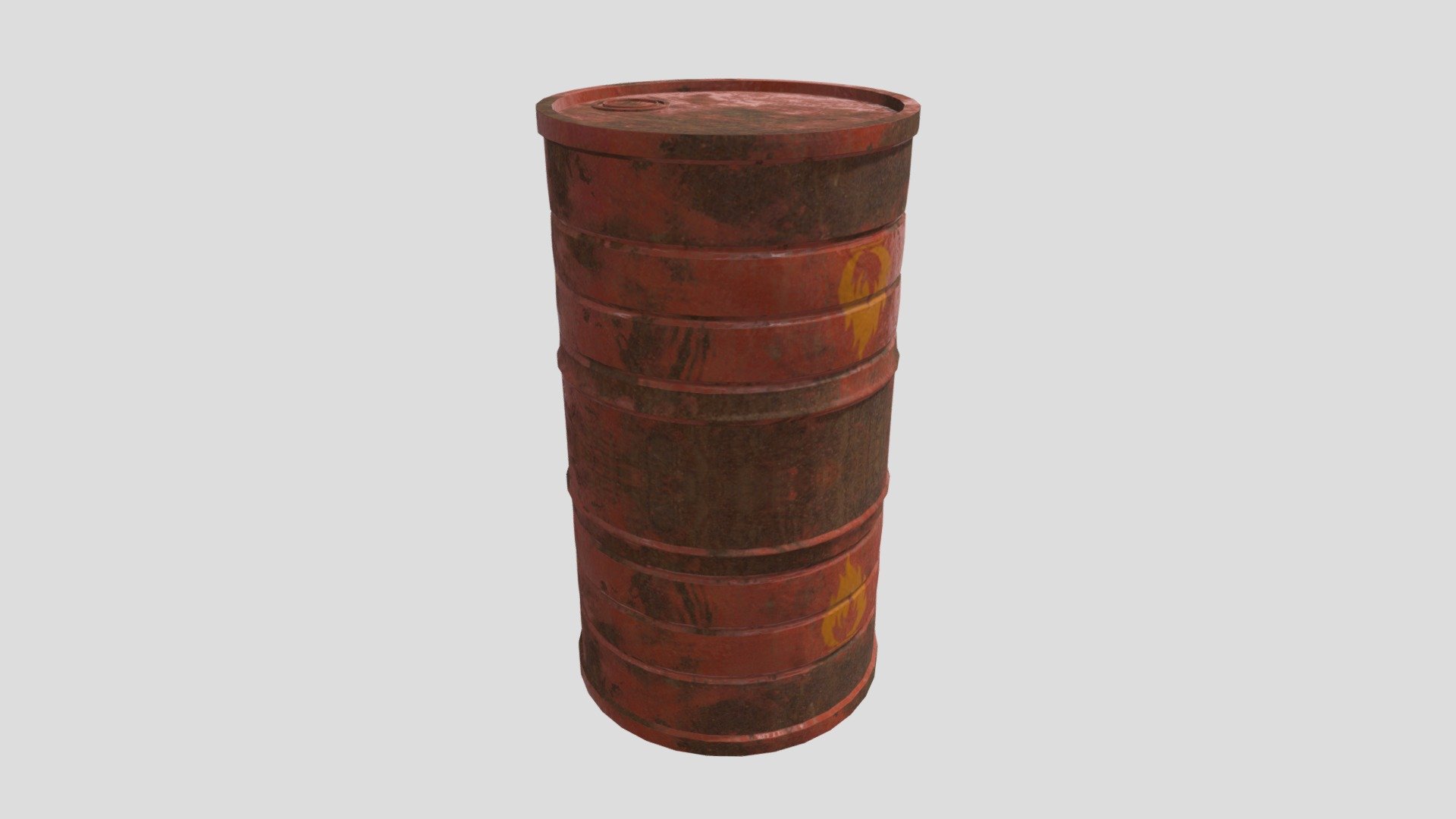 Old rusted Metal Barrel - Download Free 3D model by //[imai] (@-imai ...