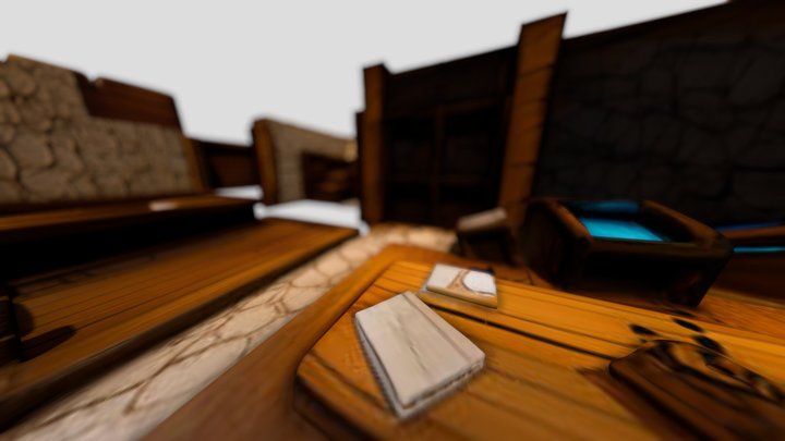 Medieval Fantasy Interior II – AStylized Chamber – Kostenloses 3D-Modell STL