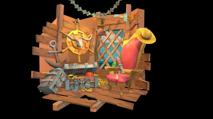 DAE Crib Retake - Pirate Fort 3D Model
