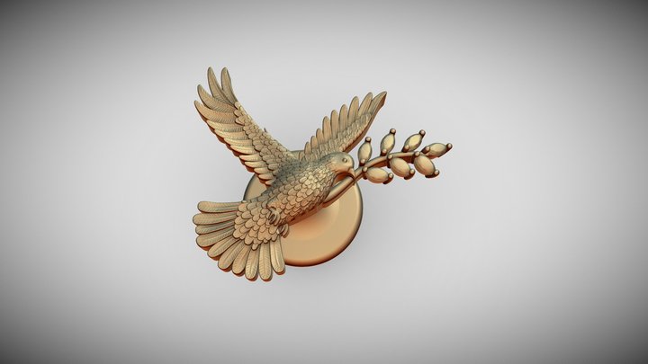 Brosh Peace Dove 3D Model