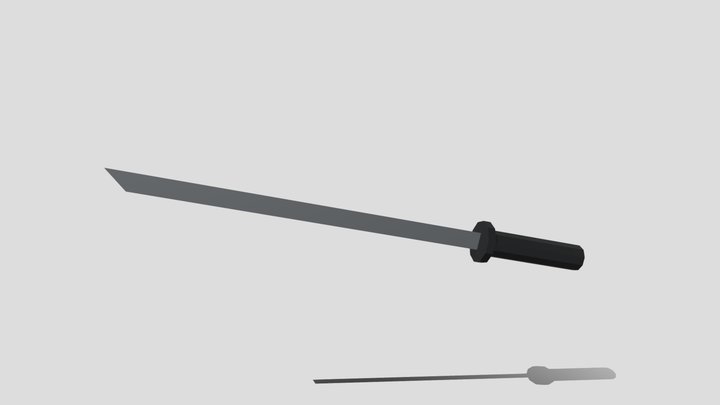 lowpoly sword/katana 3D Model