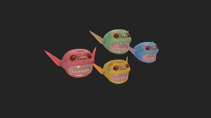 Goblin Heads 3D Model