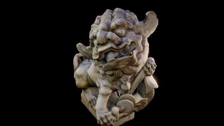 汐止五谷金聖殿_石獅子 / Wǔgǔ jīn shèng diàn_Lion statue 3D Model