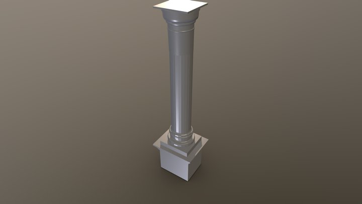Toscan Greek Column 3D Model