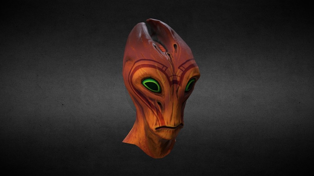 Salarian Face Low-poly