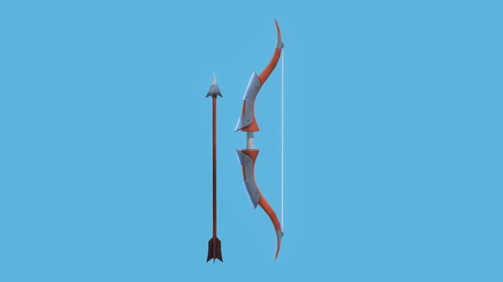 Bow and Arrow Fantasy RPG 3D Model
