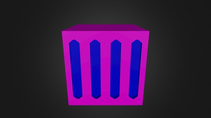Crate Metal Flat Ends 3D Model