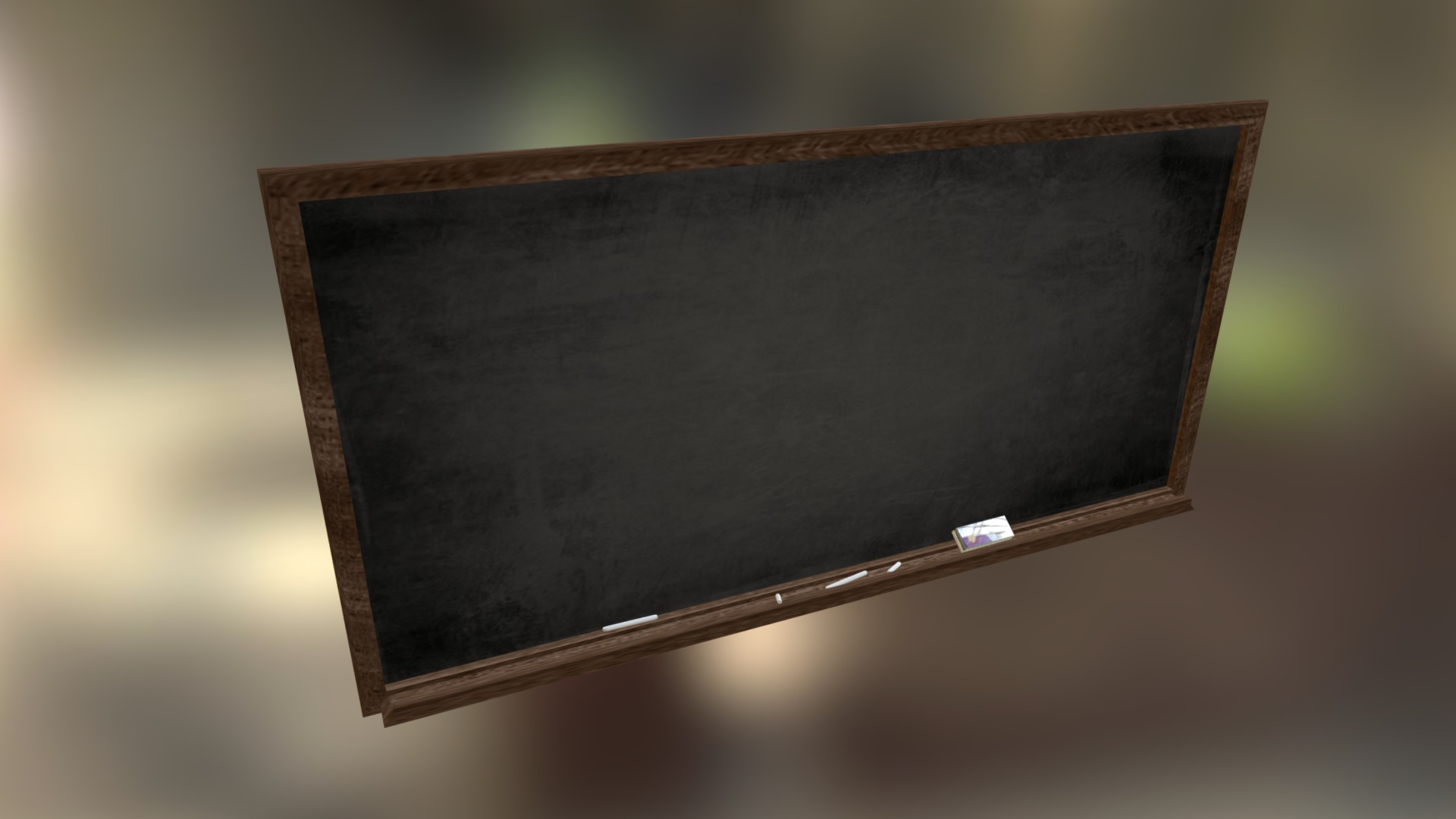 3D model Black Board - This is a 3D model of the Black Board. The 3D model is about a black rectangular object.