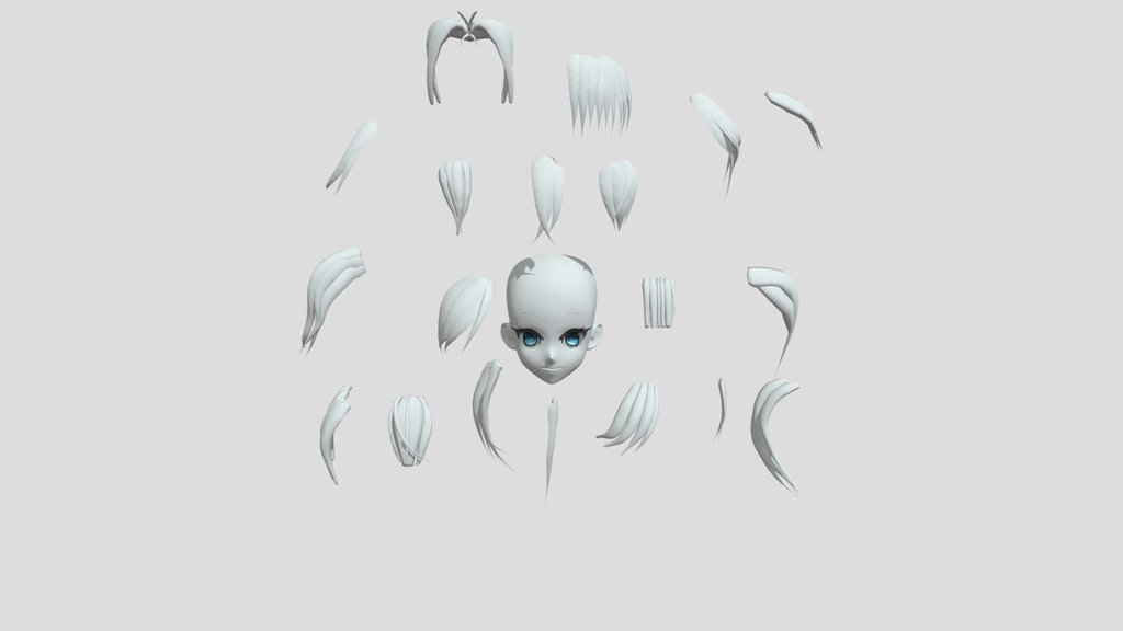 Front Hair Head Parts