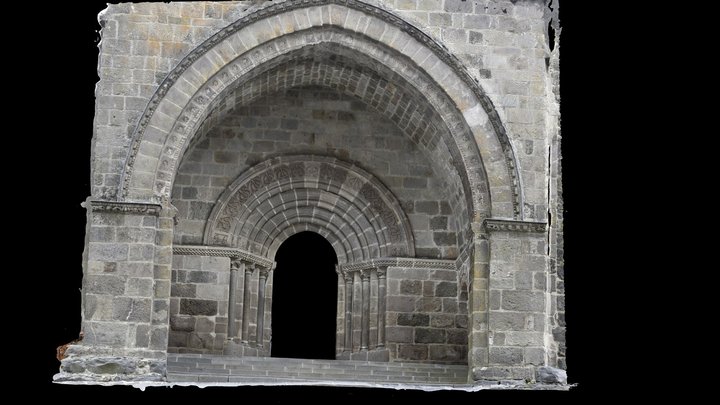 Salers portail de l'église Saint-Mathieu 3D Model