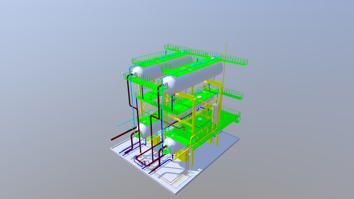 Oil-separation unit 3D Model