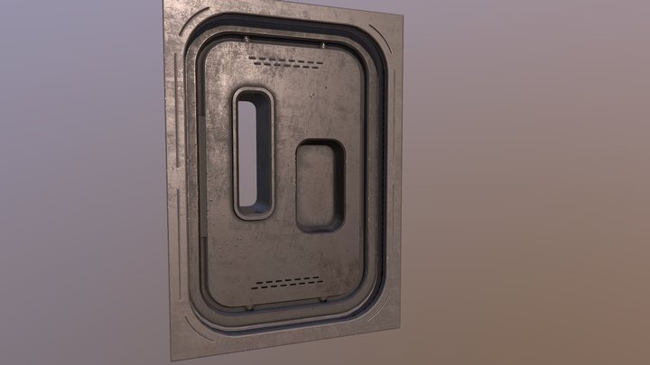 metal door, heavy 3D Model