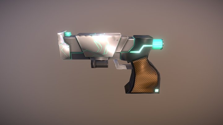 Cyberpunk Gun 3D Model