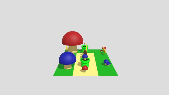 Mushroom Land 3D Model