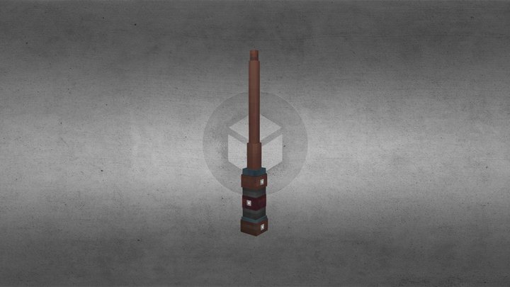 Wooden Wand 3D Model