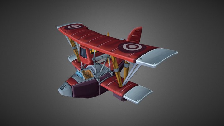Macchi M.5 - Stylized Airplane 3D Model