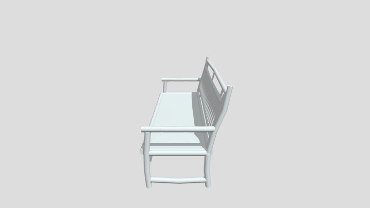 Bamboo Bench Free 3D Model