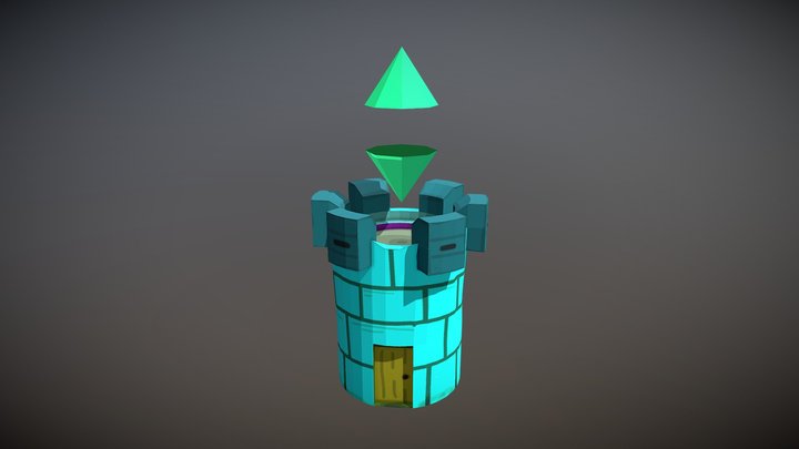Mage Tower Texture Paint 3D Model