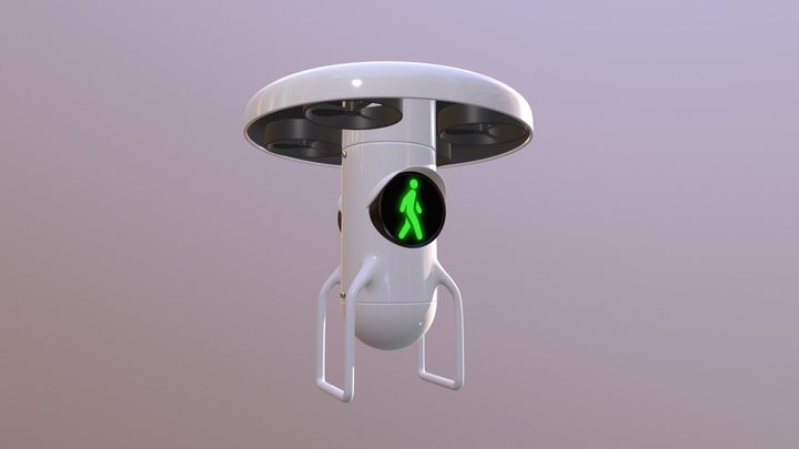 Future Traffic Drone 3D Model