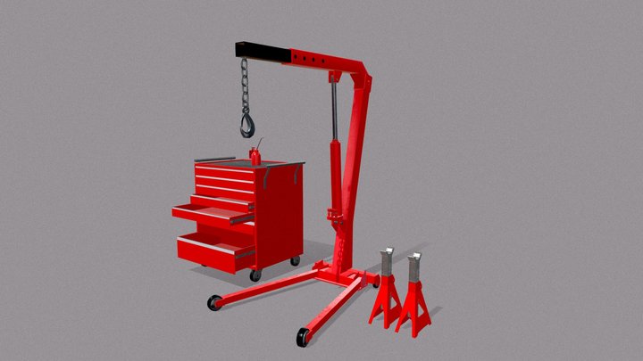 Car workshop items 3D Model
