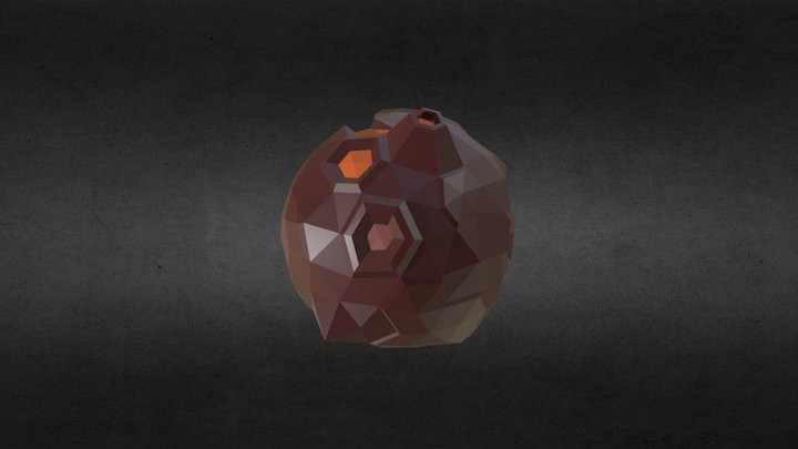Low Poly Red Planet 3D Model