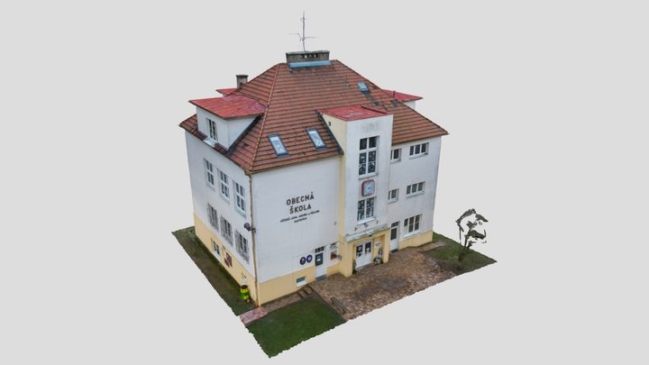 Obecní úřad a škola Horní Slivno 3D Model