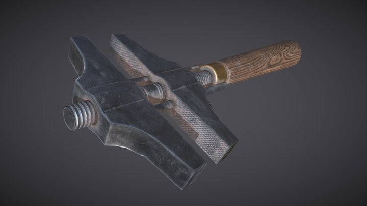 Hand vise old tool 3D Model