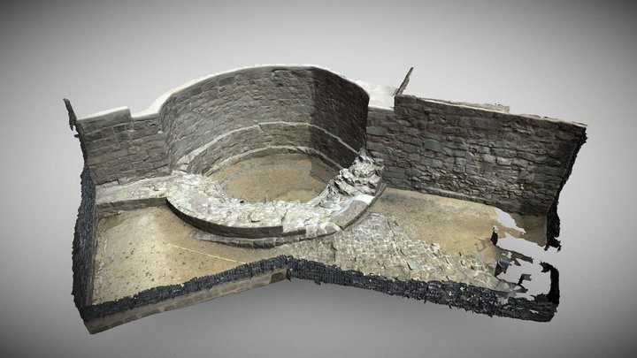 Château comtal de Mons - Vestiges de la tour N-E 3D Model