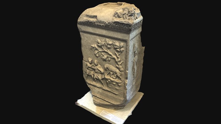 Roman Altar from Arezzo - Romulus and Remus 3D Model