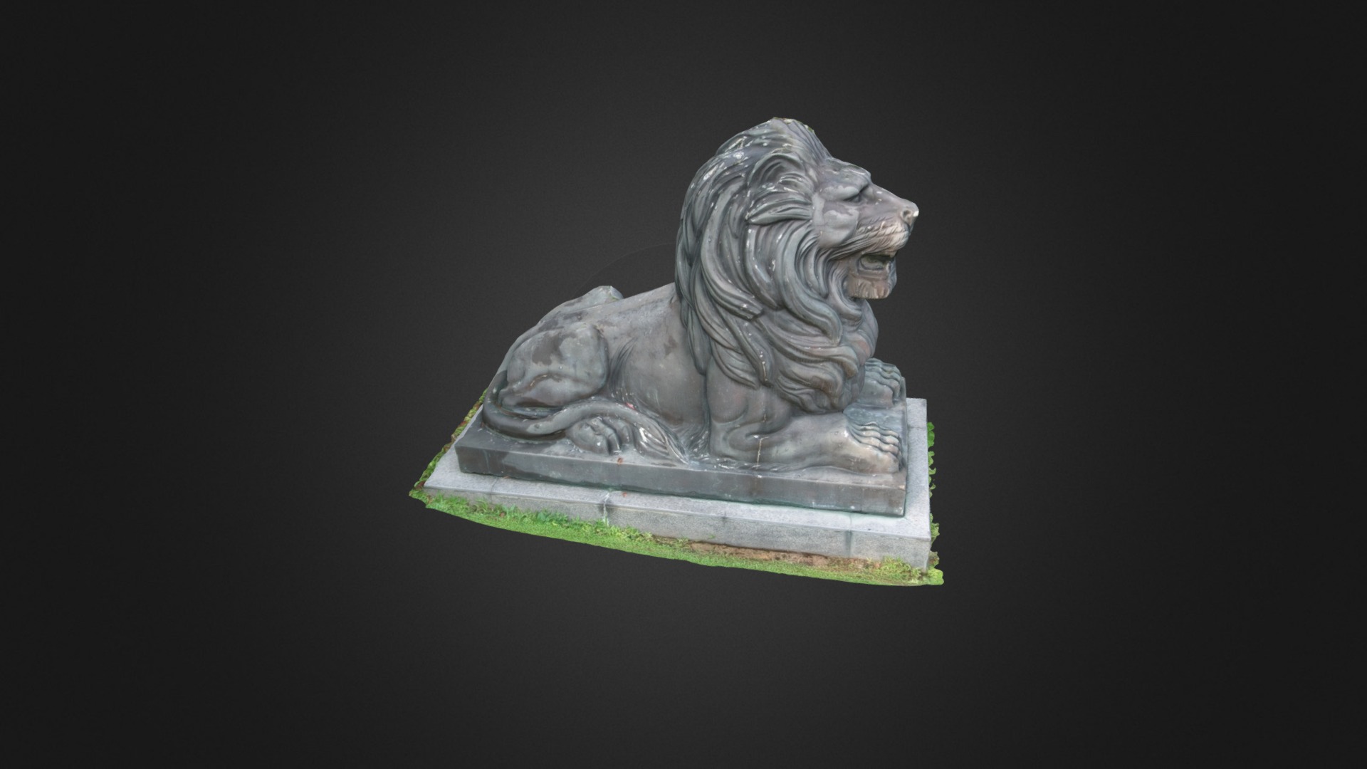 3D model Fort Canning lion - This is a 3D model of the Fort Canning lion. The 3D model is about a statue of a lion.