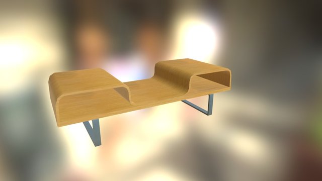 Low Poly Coffee Table 3D Model