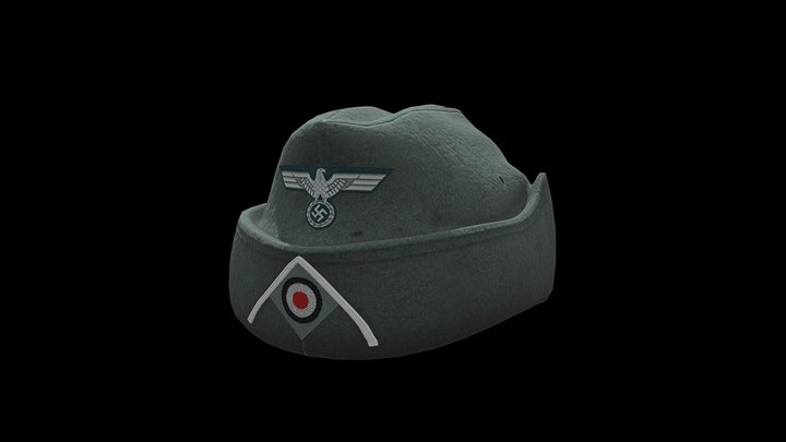 German Heer M38 Garrison Cap 3D Model